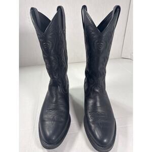 Ariat Heritage Western R-Toe Black Deertan Men's Boots Size 9EE
